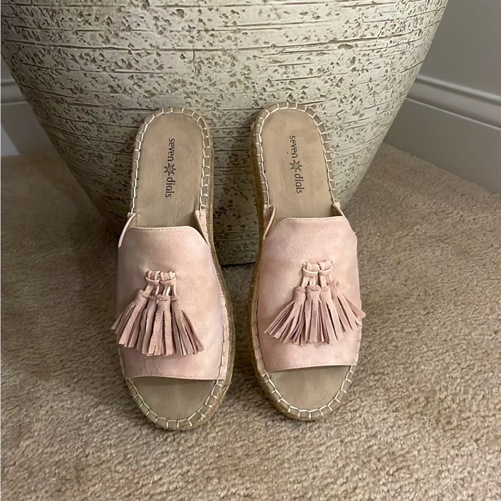 Open Toe Pink Espadrilles sandals